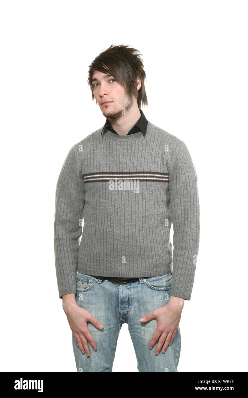 young man photo studio portrait, white background Stock Photo Alamy