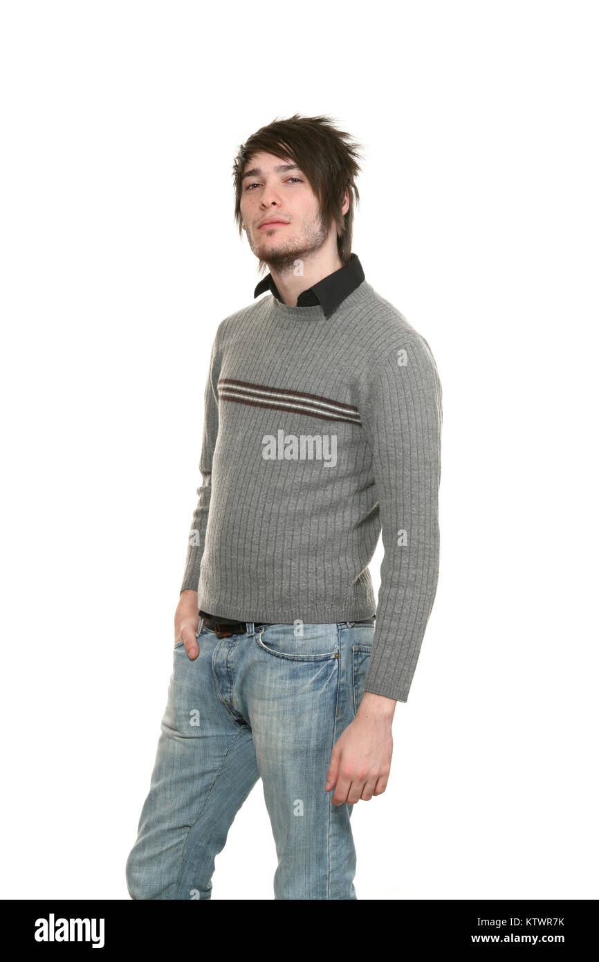 young man photo studio portrait, white background Stock Photo Alamy