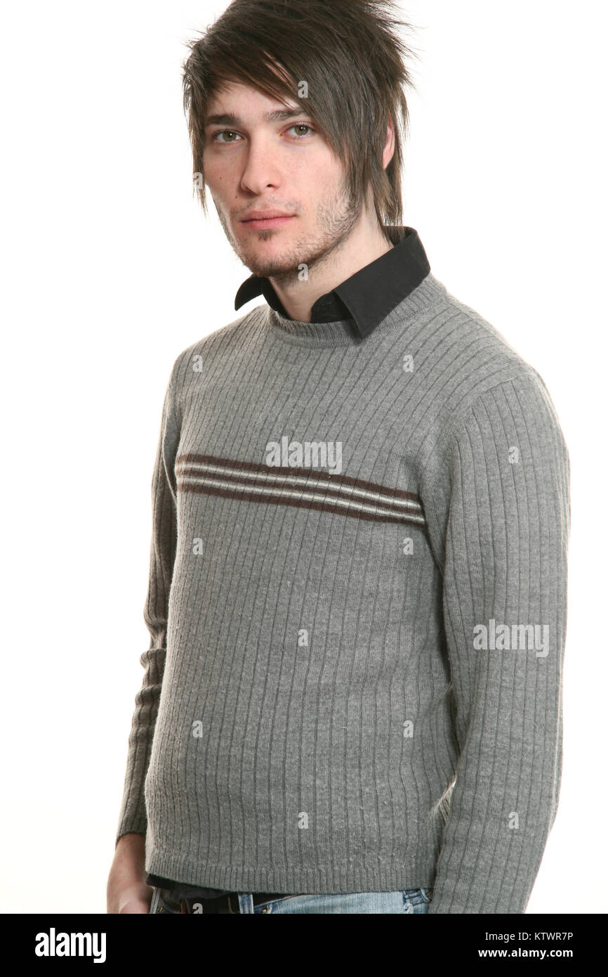 young man photo studio portrait, white background Stock Photo Alamy