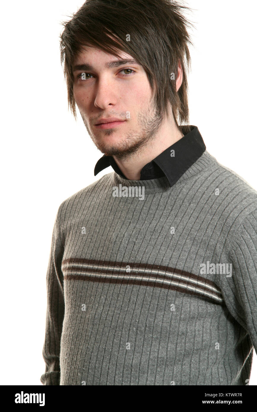 young man photo studio portrait, white background Stock Photo Alamy