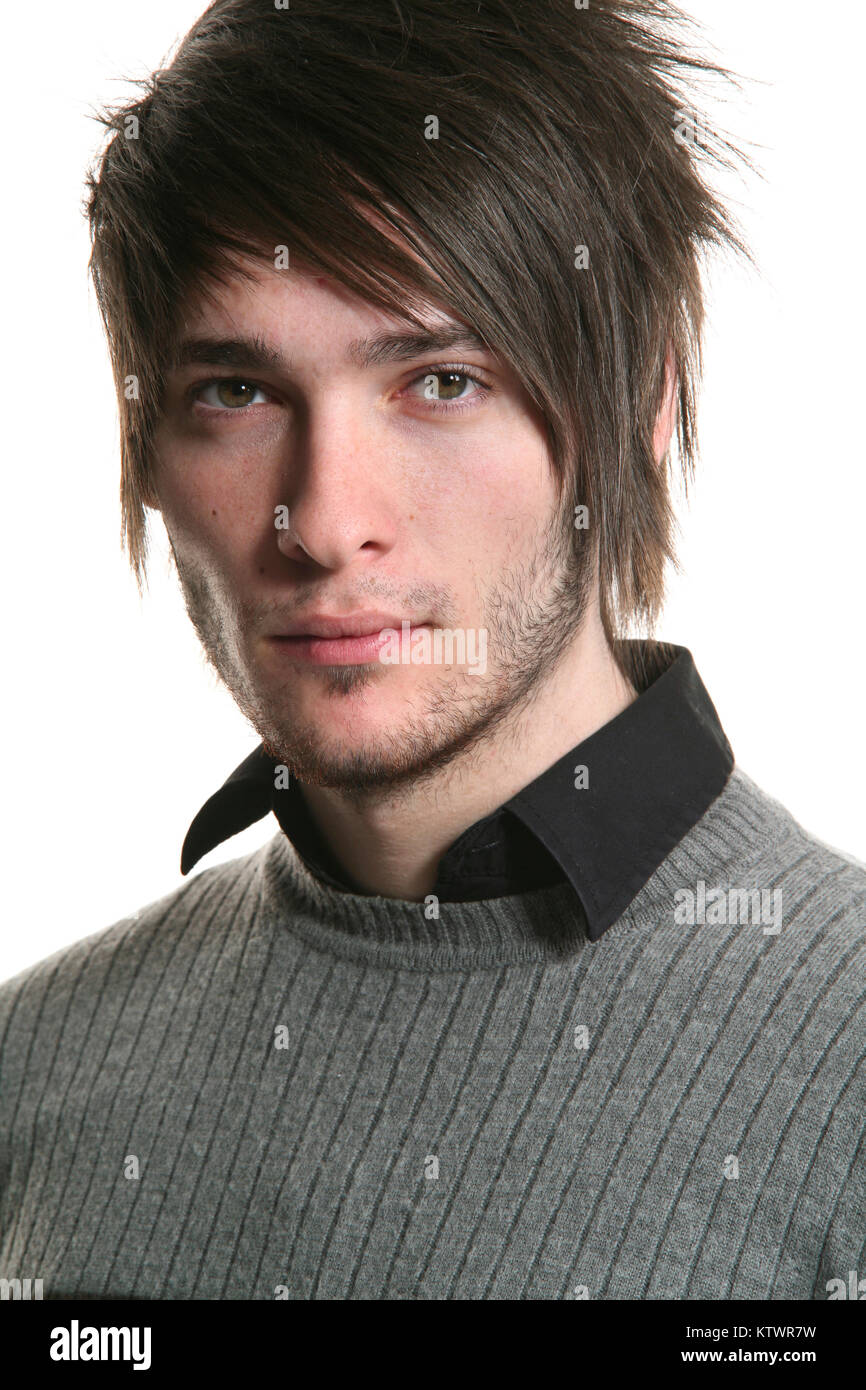 young man photo studio portrait, white background Stock Photo Alamy