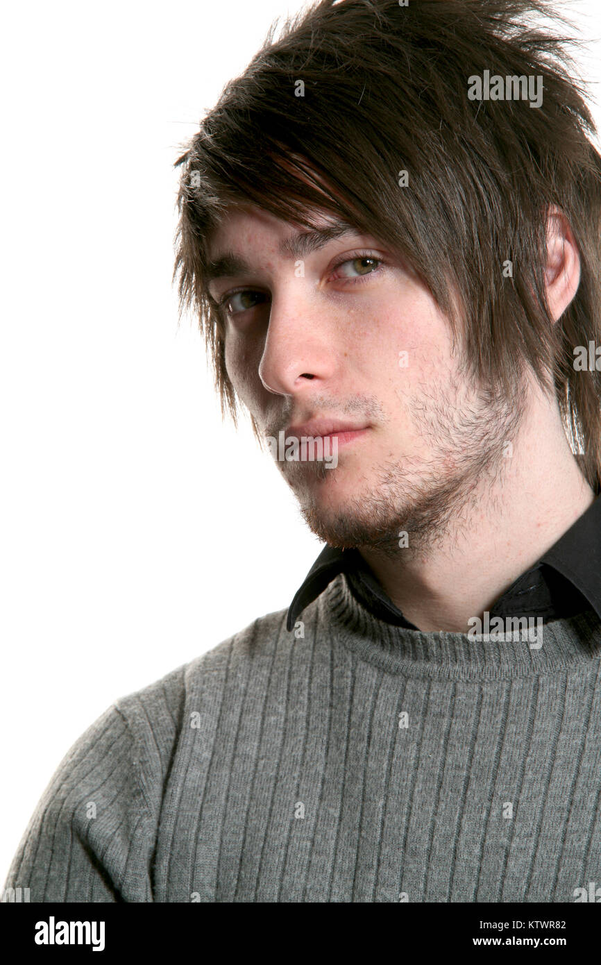 young man photo studio portrait, white background Stock Photo - Alamy
