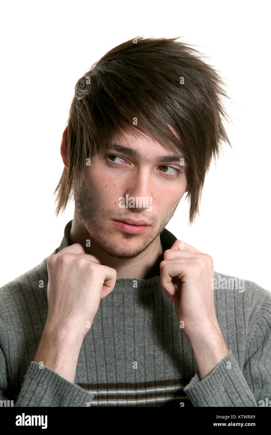 young man photo studio portrait, white background Stock Photo Alamy