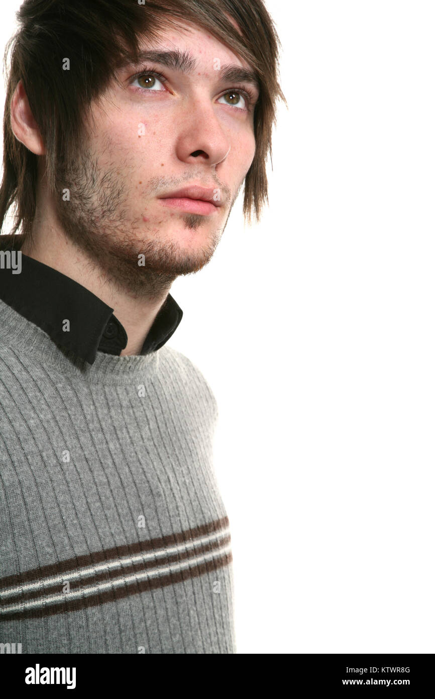 young man photo studio portrait, white background Stock Photo Alamy