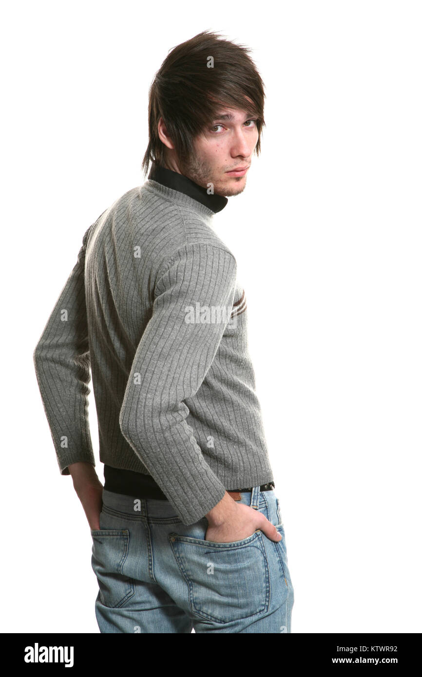 young man photo studio portrait, white background Stock Photo Alamy