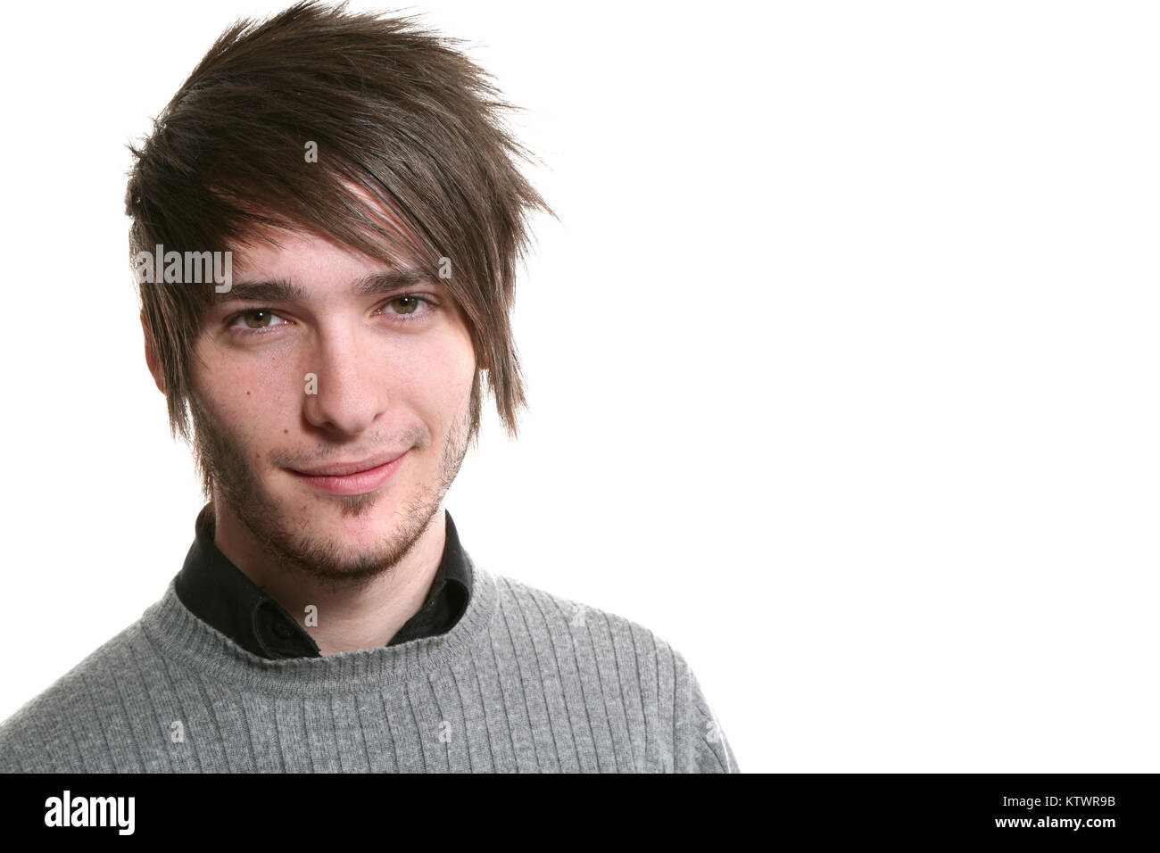 young man photo studio portrait, white background Stock Photo - Alamy