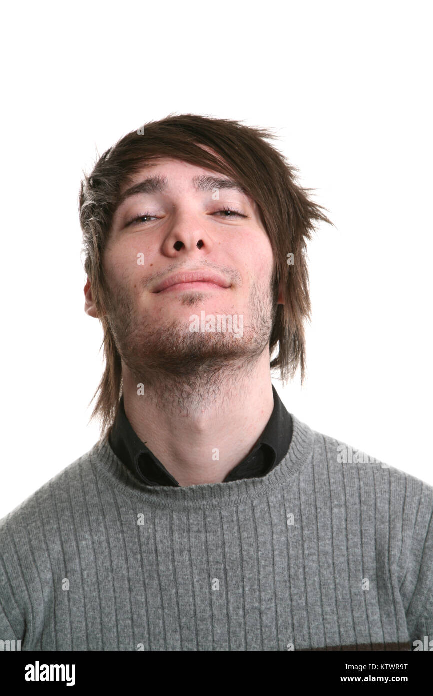 young man photo studio portrait, white background Stock Photo Alamy