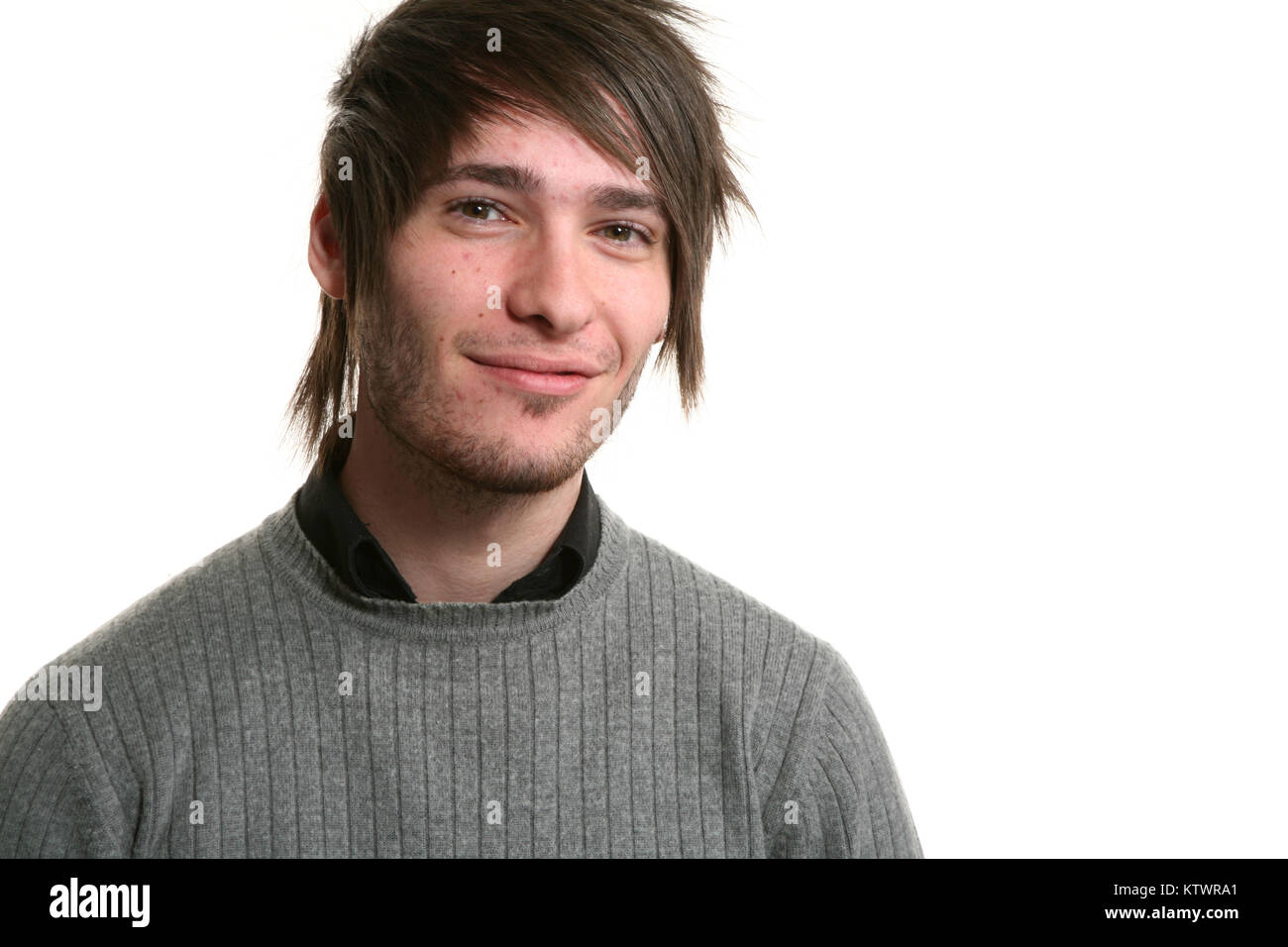 young man photo studio portrait, white background Stock Photo - Alamy