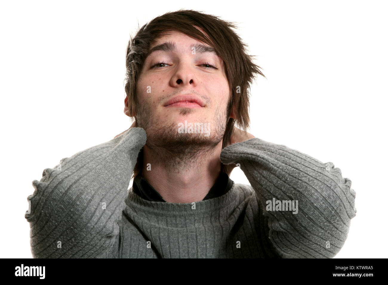 young man photo studio portrait, white background Stock Photo Alamy