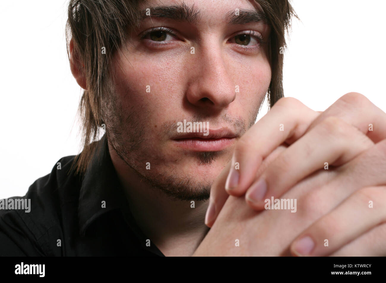 young man photo studio portrait, white background Stock Photo Alamy
