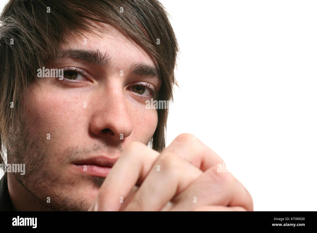 young man photo studio portrait, white background Stock Photo Alamy