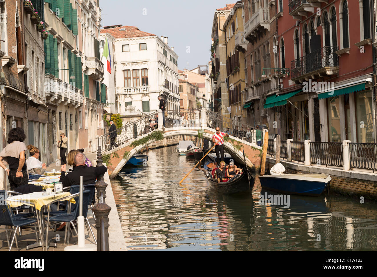 Italy, Venice, view along Rio Marin from the walkway Fondamenta de la Latte. Stock Photo