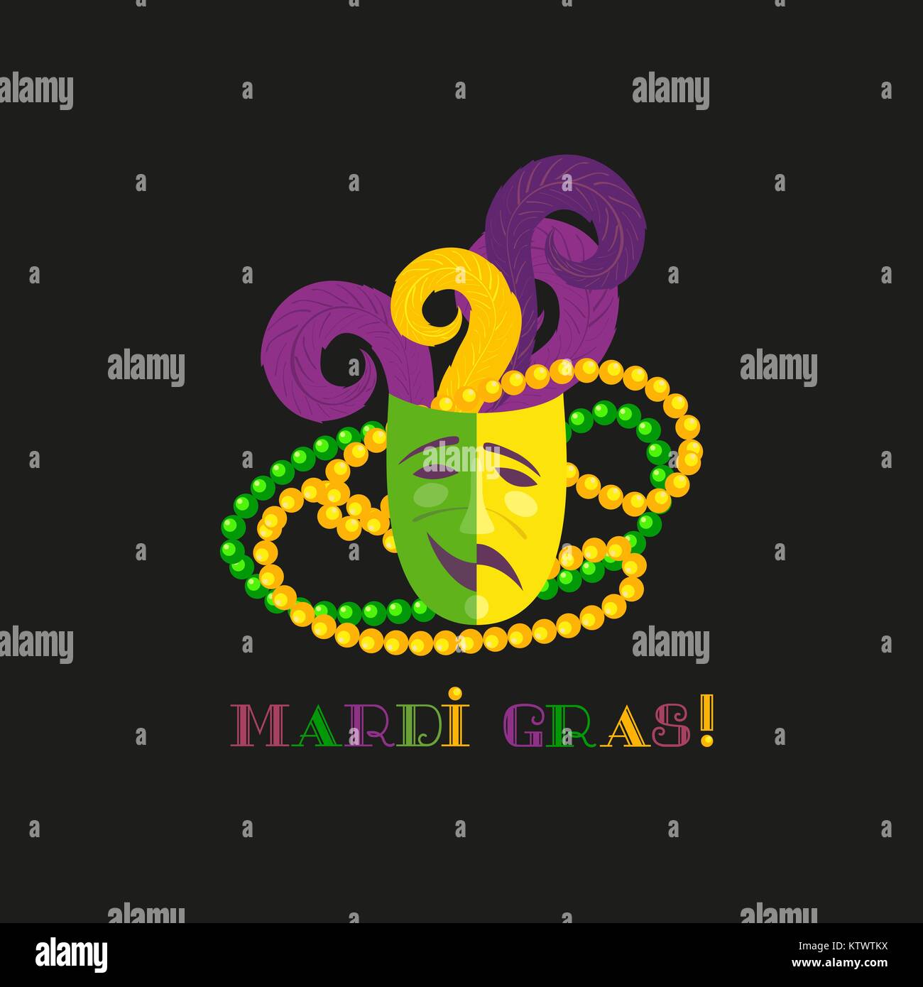 Mardi Gras celebration symbols Stock Vector Image & Art Alamy