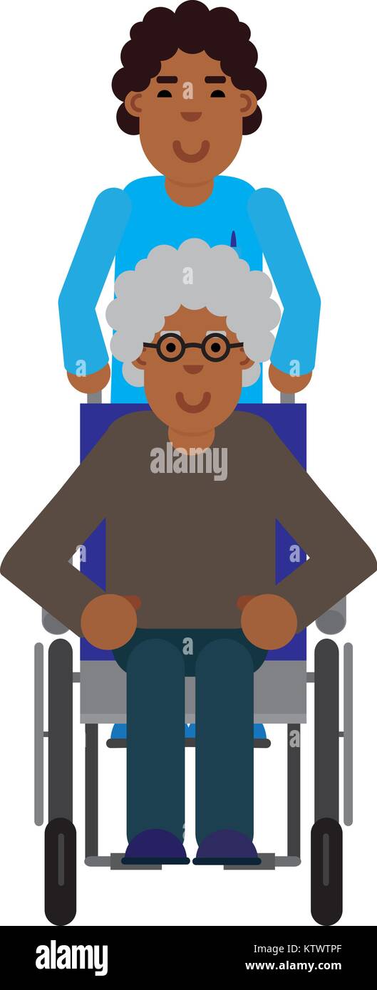 Elderly african man Stock Vector Images - Alamy