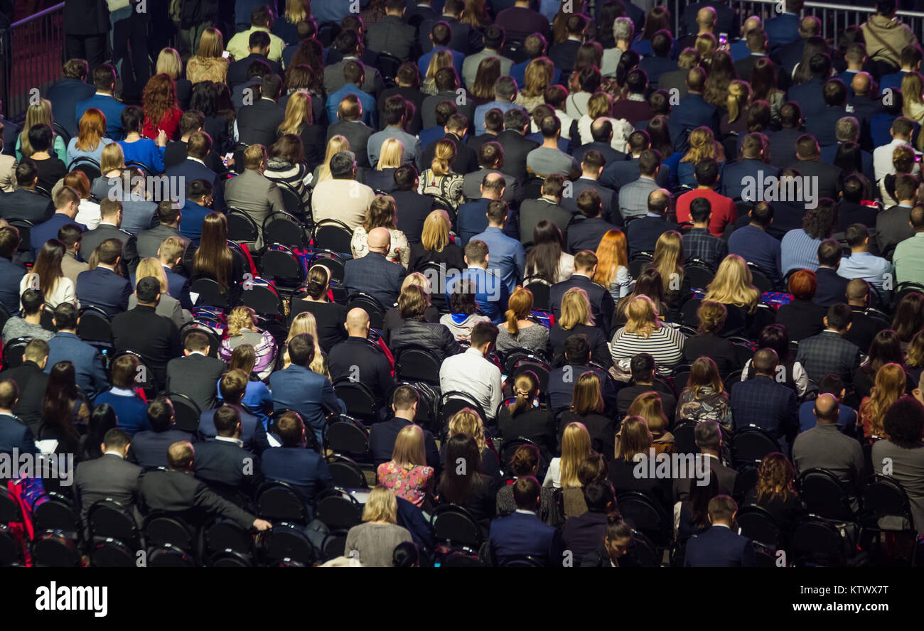 People attend business conference in congress hall Stock Photo - Alamy