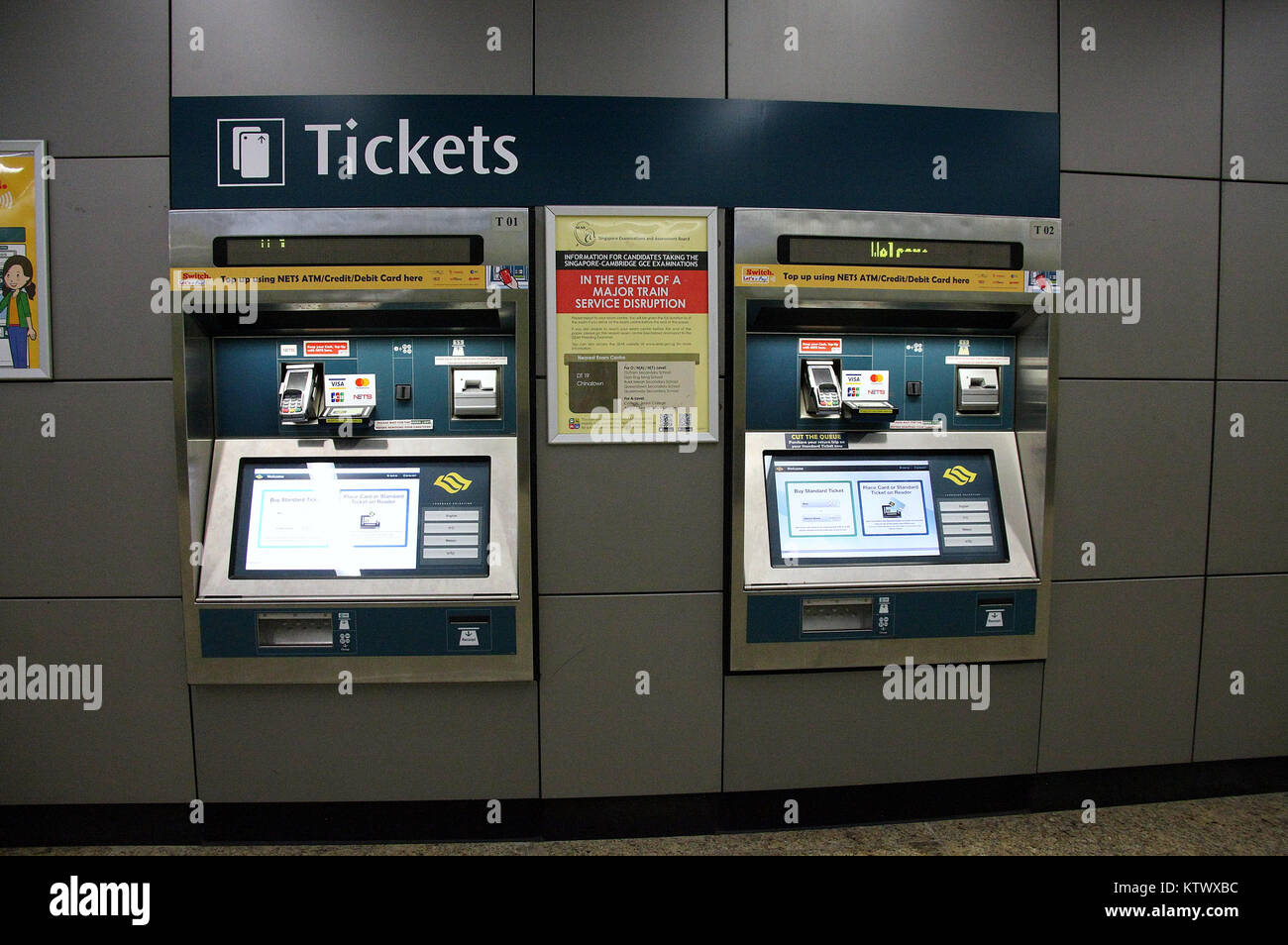 General Ticketing Machine in Singapore Stock Photo