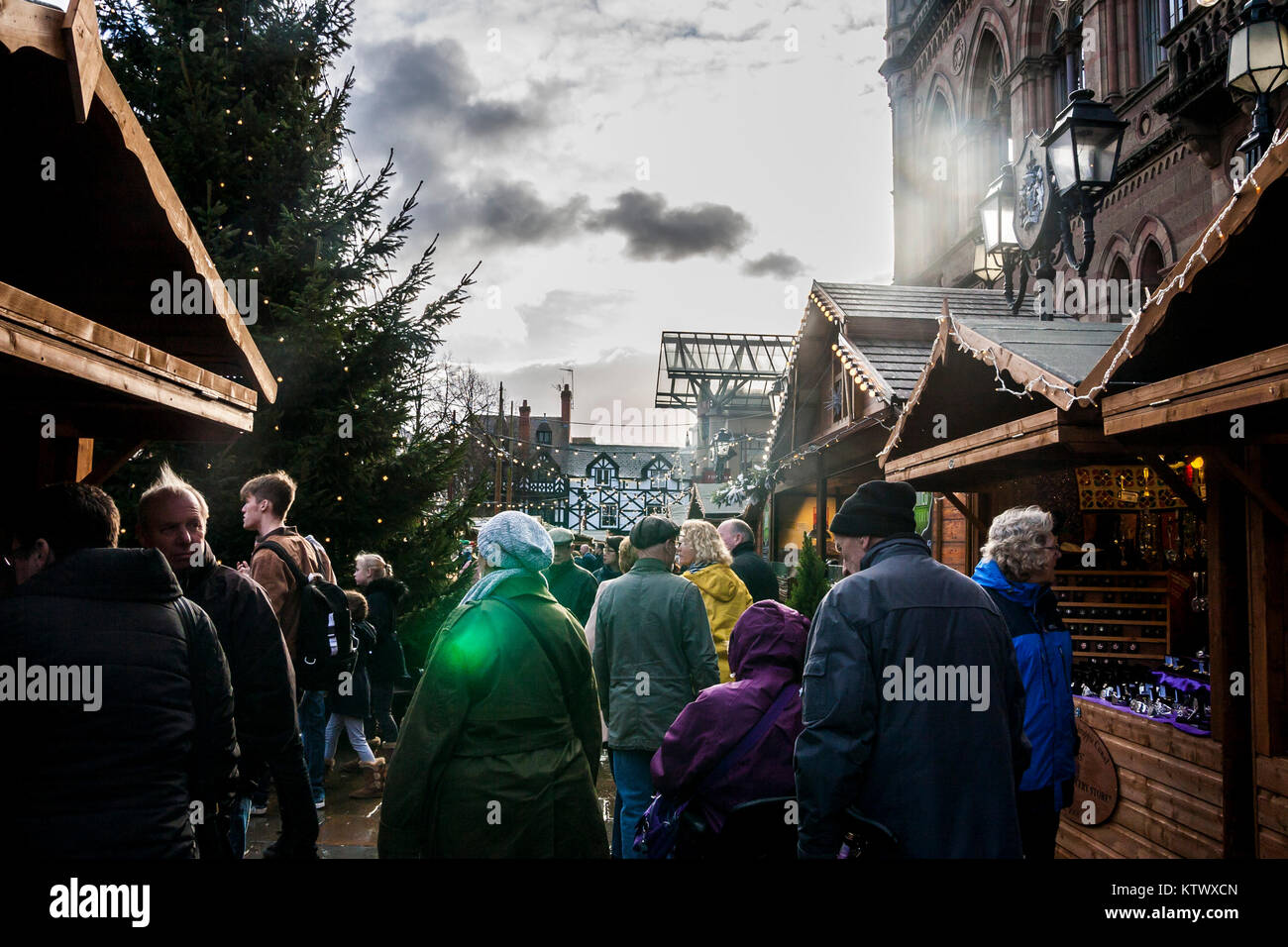 Christmas Market, Stalls, Chester, Cheshire UK Stock Photo Alamy