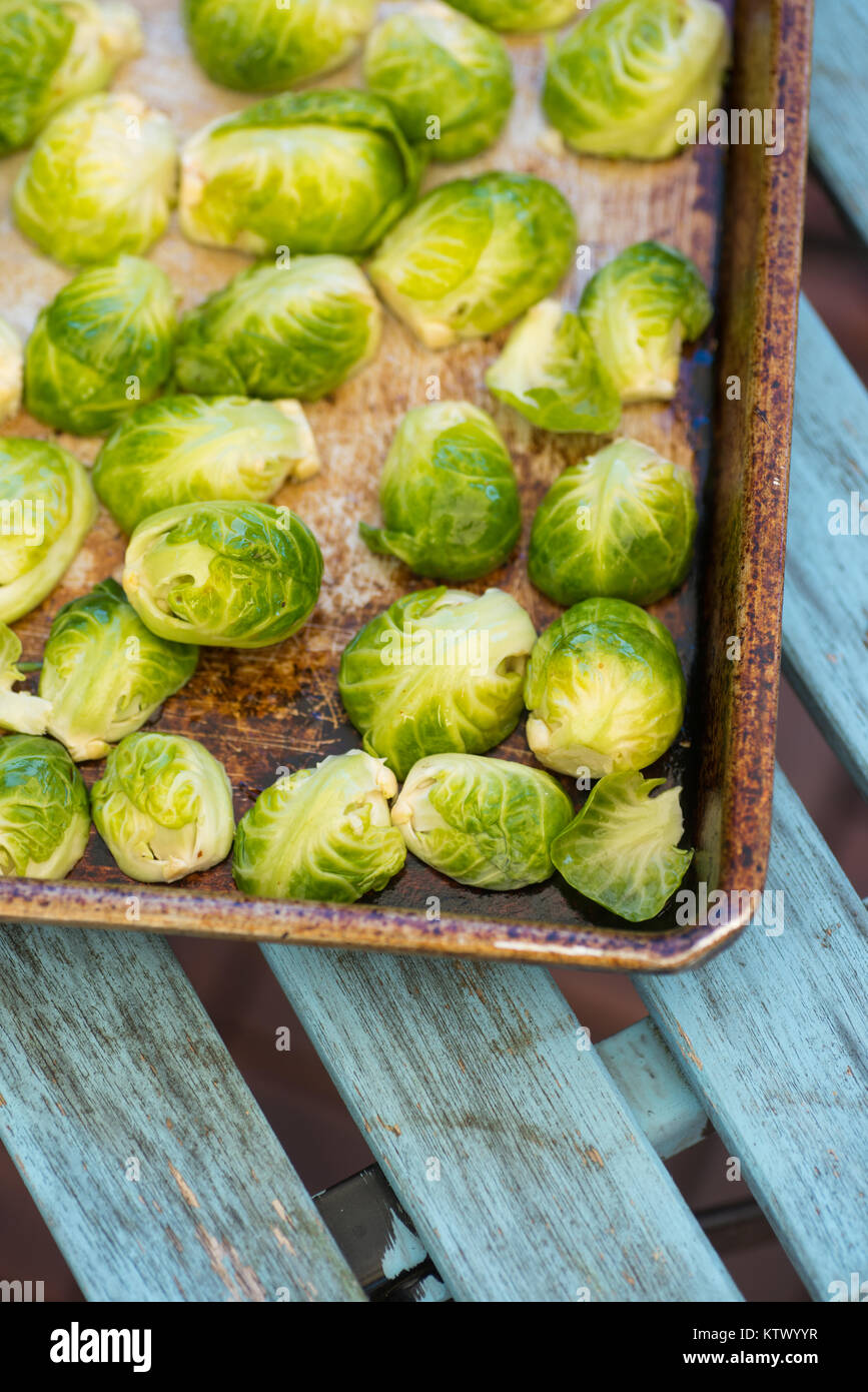 Brussel Sprouts Ready for Grilling Stock Photo Alamy