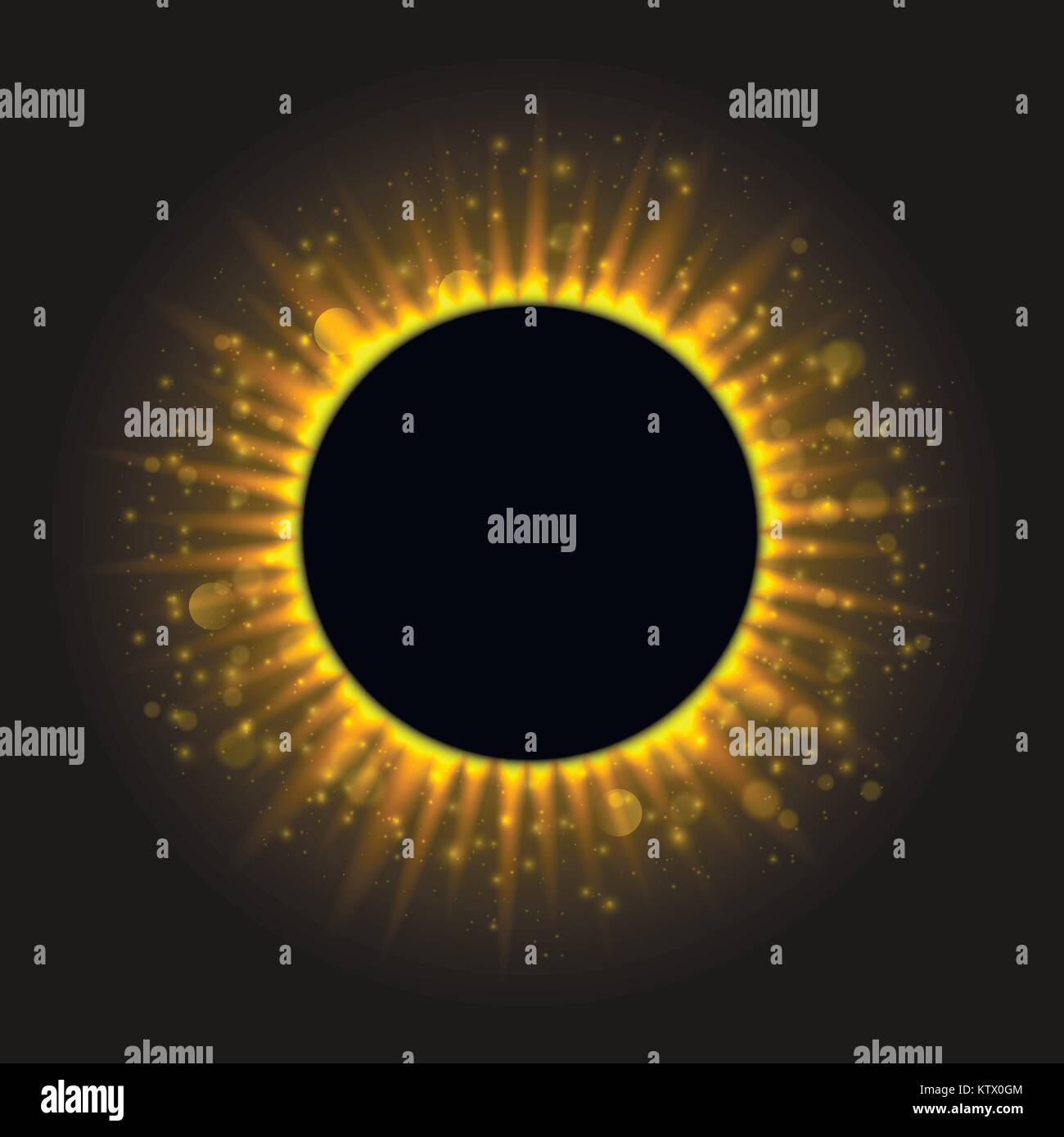 Eclipse of the sun Stock Vector