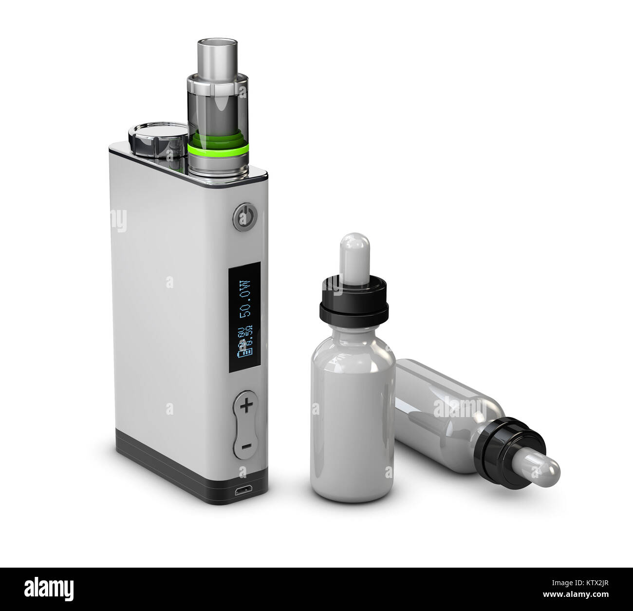 3d Illustration of Vape and Bottle with aromatic oil, Vape e-liquid Stock  Photo - Alamy