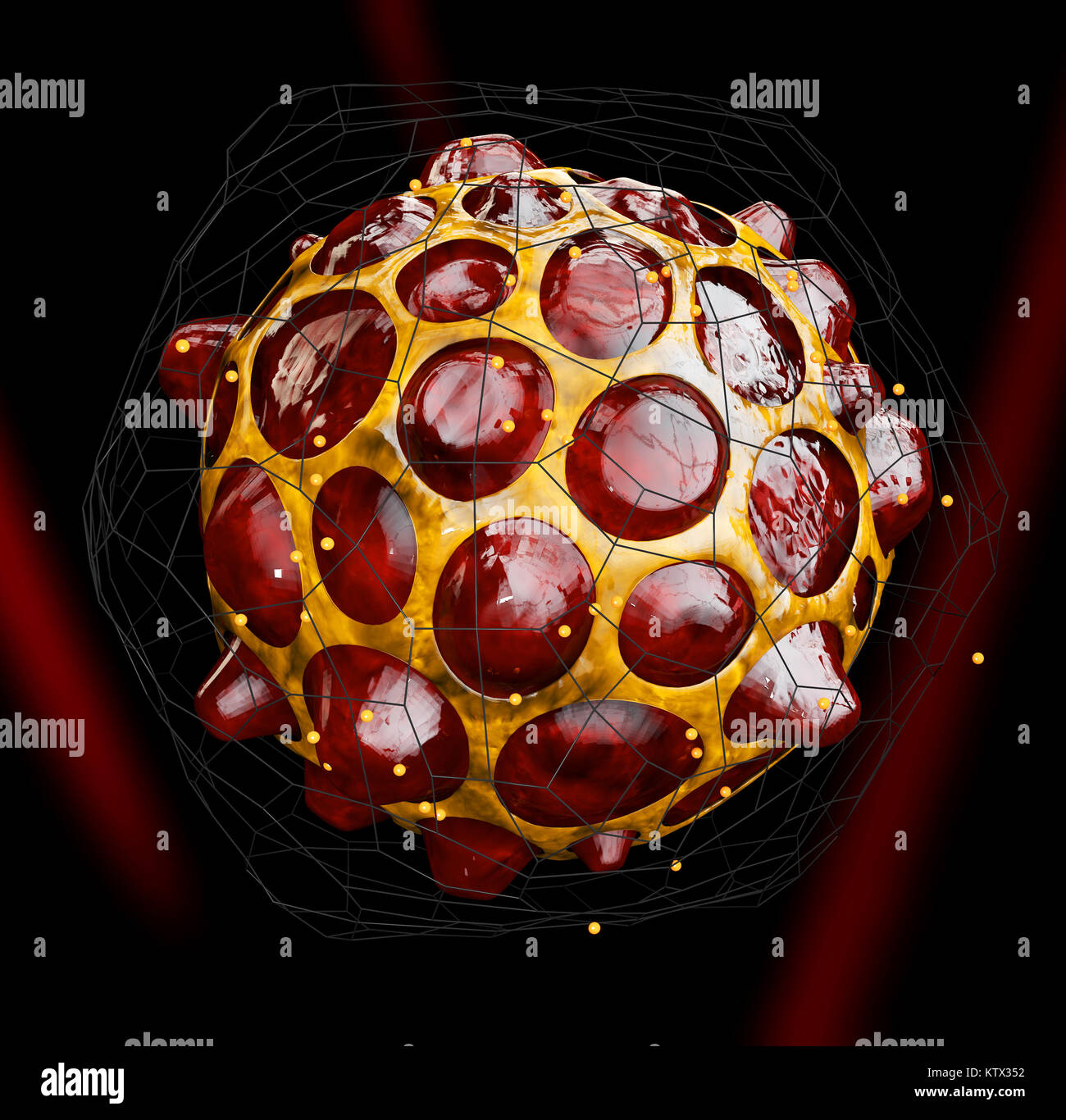 3d Illustration of Virus or bacteria. black background Stock Photo - Alamy