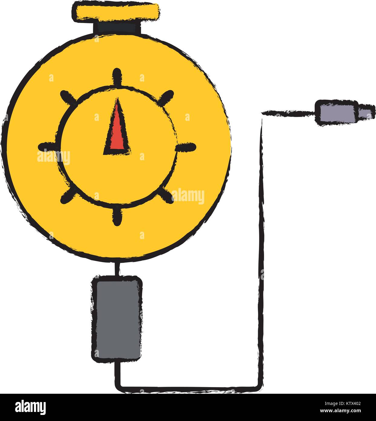 Car tyre pressure gauge Stock Vector Images - Alamy