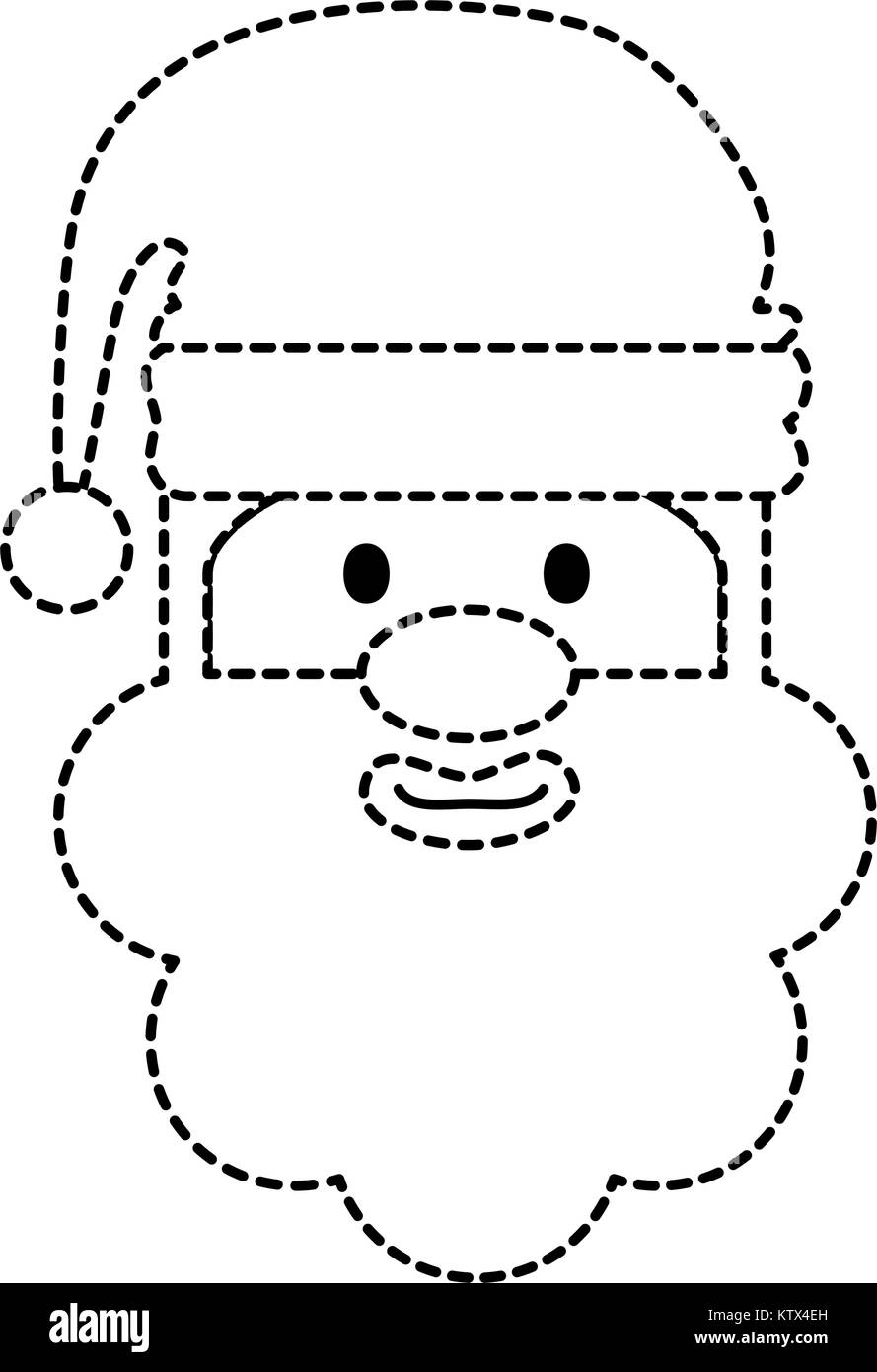 cute santa claus kawaii character vector illustration design Stock Vector