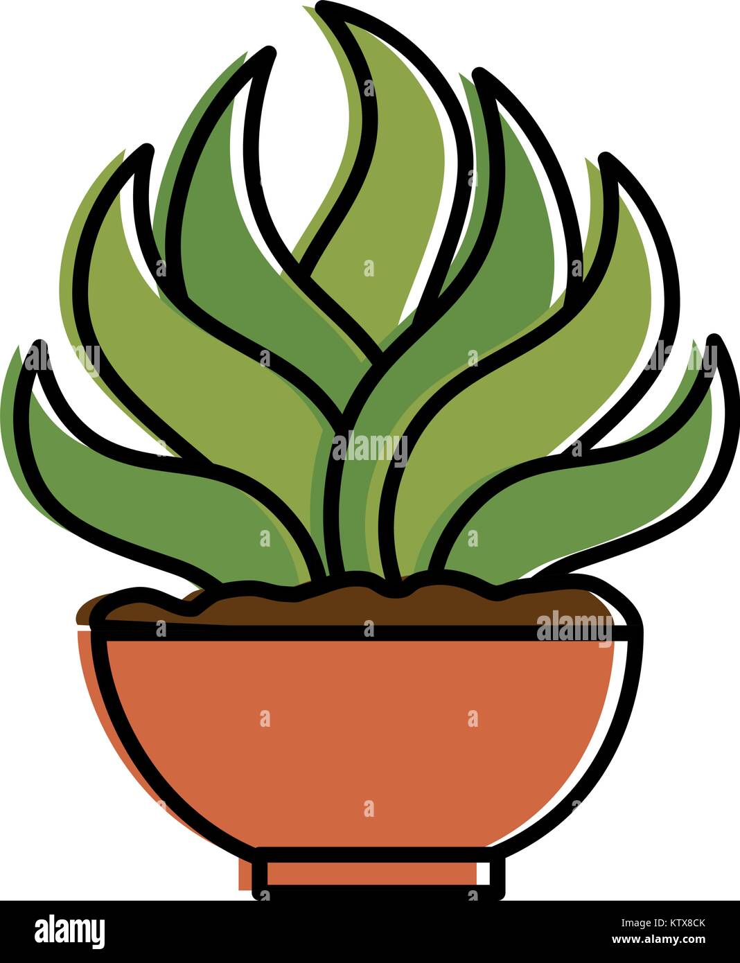 house plant in pot vector illustration design Stock Vector Image & Art ...