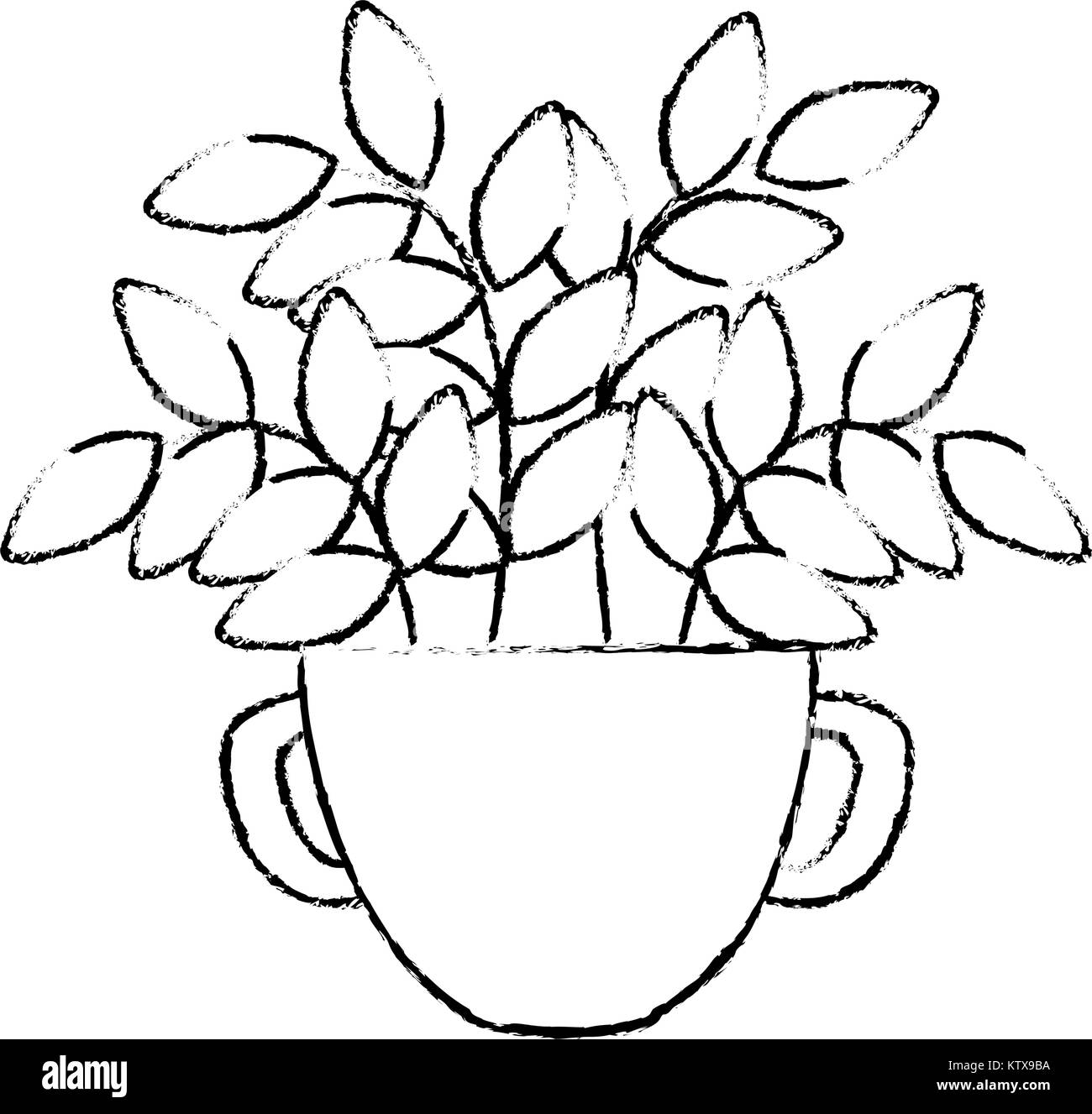 house plant in pot vector illustration design Stock Vector Image & Art ...