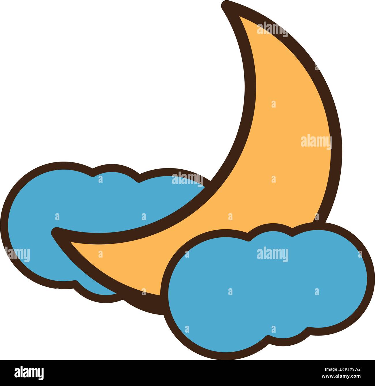 moon and clouds icon Stock Vector Image & Art - Alamy