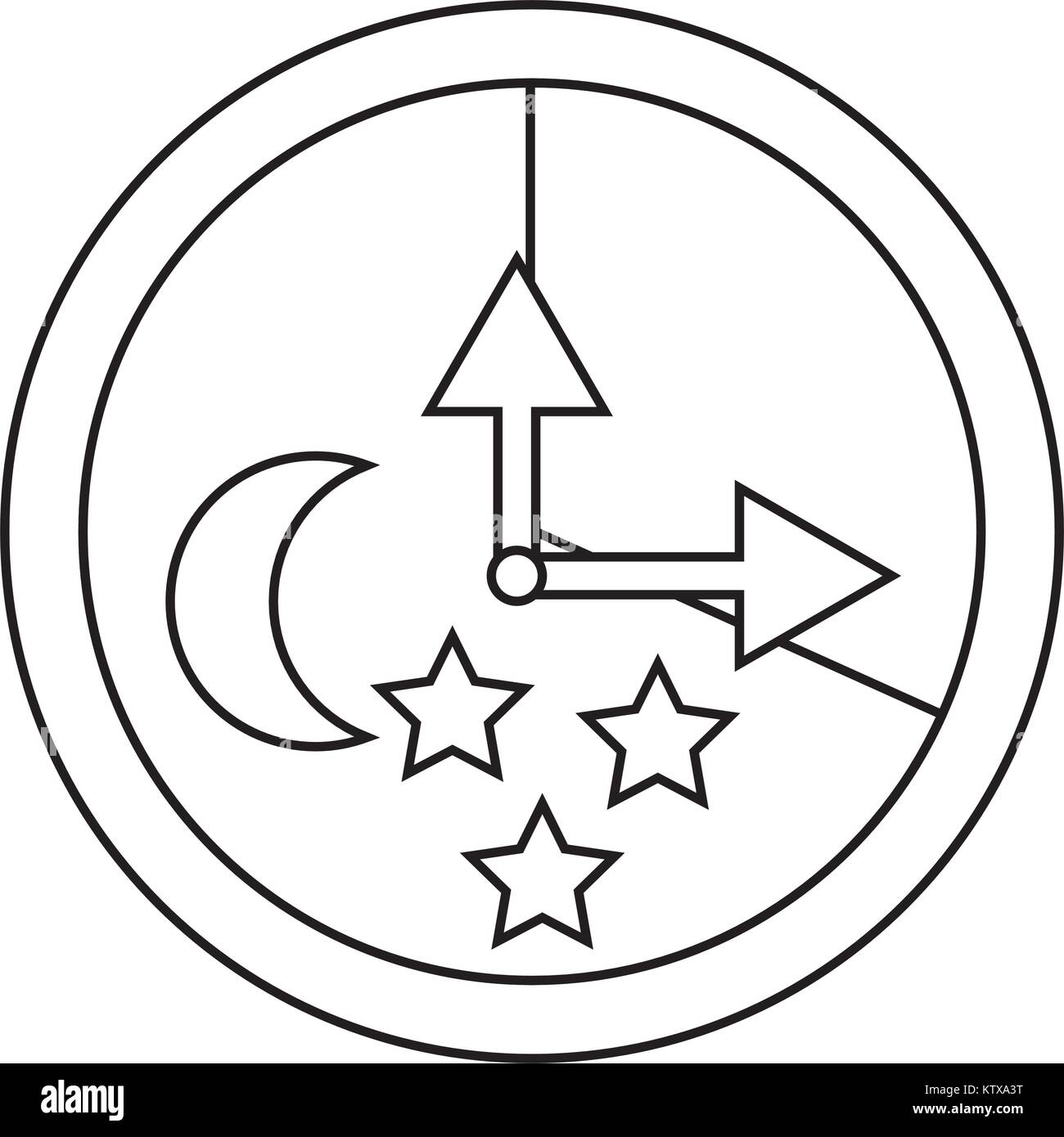 Moon face clock Stock Vector Images - Alamy