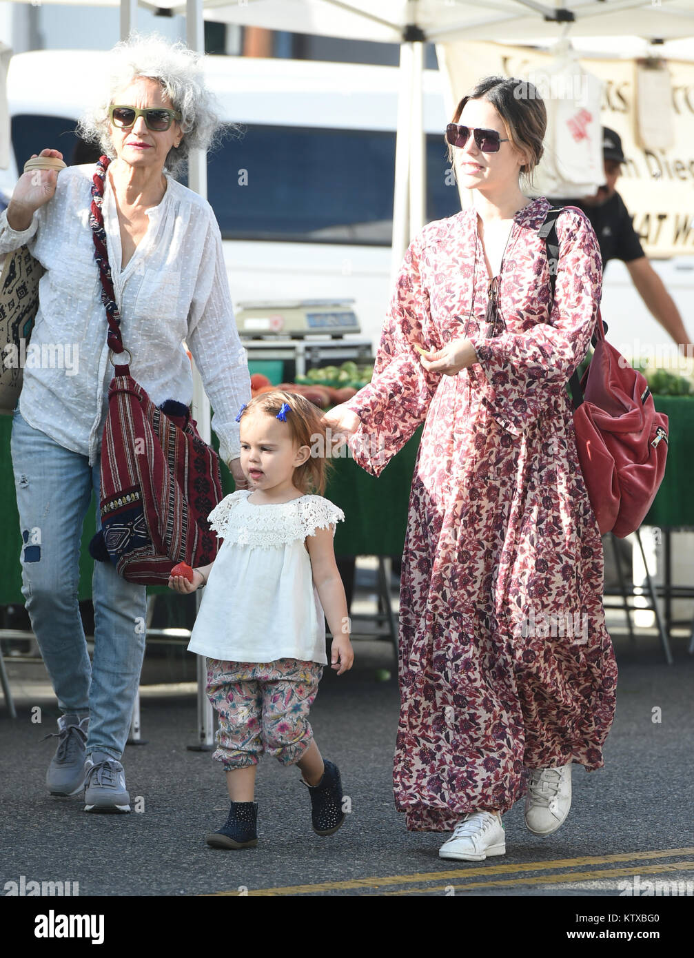 Rachel Bilson takes her daughter Briar Rose Christensen to the Farmers  Market with her mother Janice Stanger Featuring: Rachel Bilson, Briar Rose  Christensen, Janice Stanger Where: Los Angeles, California, United States  When: