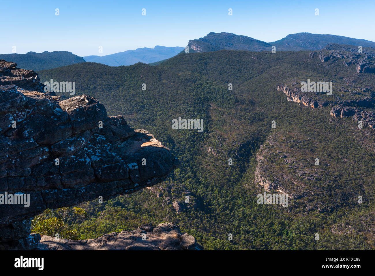 The Grampians National Park seen from Reed Lookout, Victoria, Australia, Pacific Stock Photo