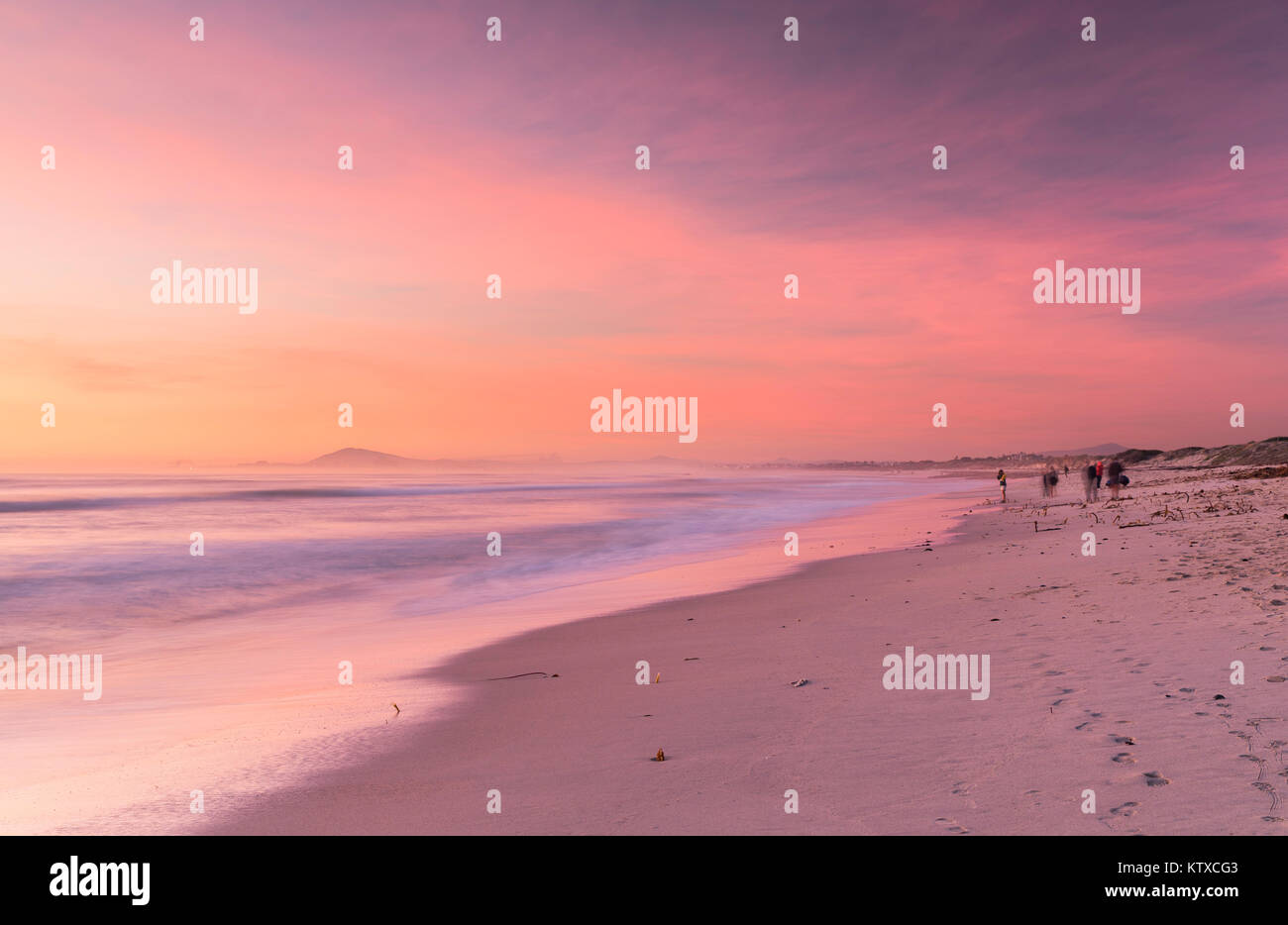 Milnerton Beach at sunset, Cape Town, Western Cape, South Africa, Africa Stock Photo