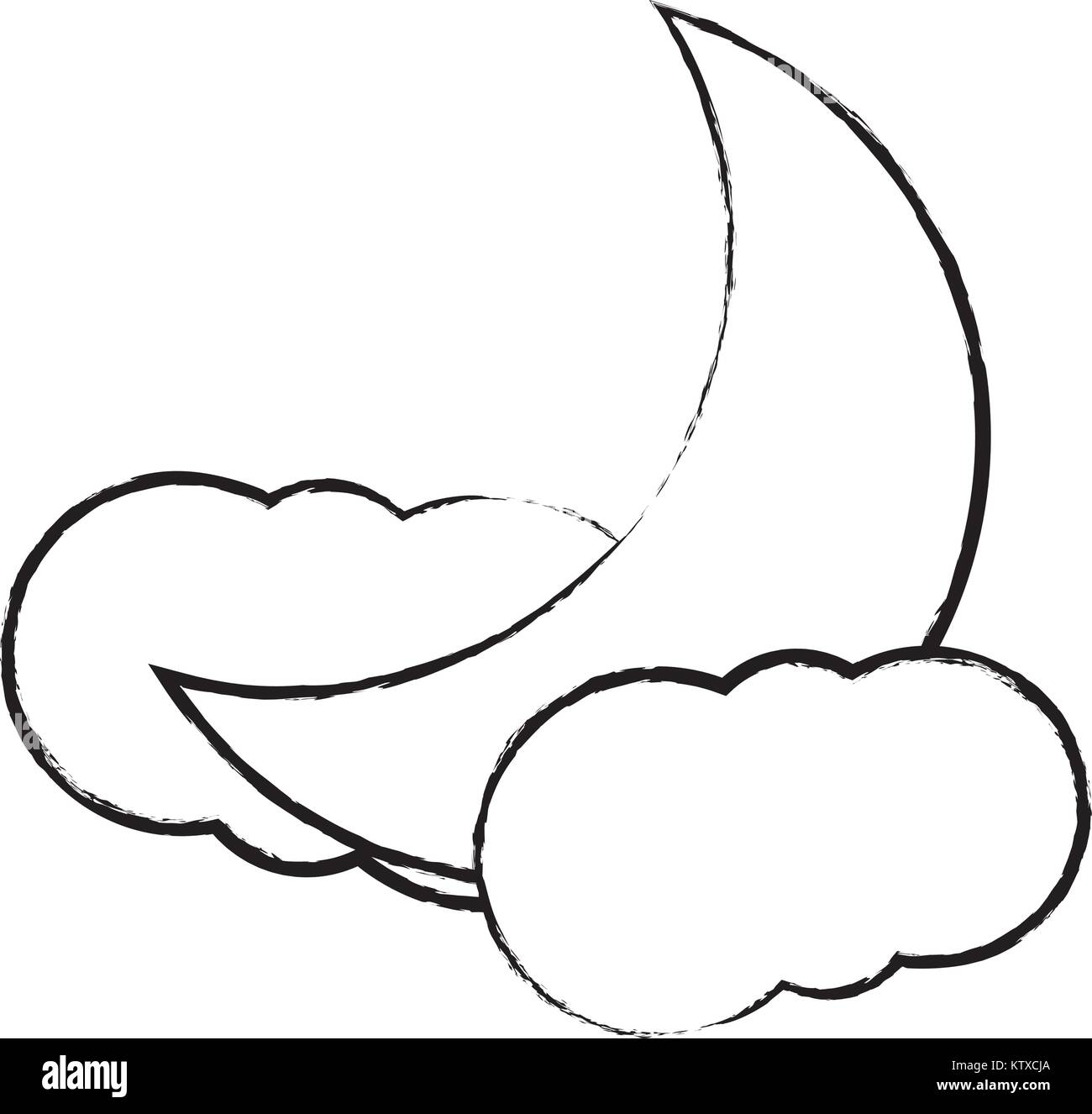 Cartoon Clouds Black and White Stock Photos & Images - Alamy