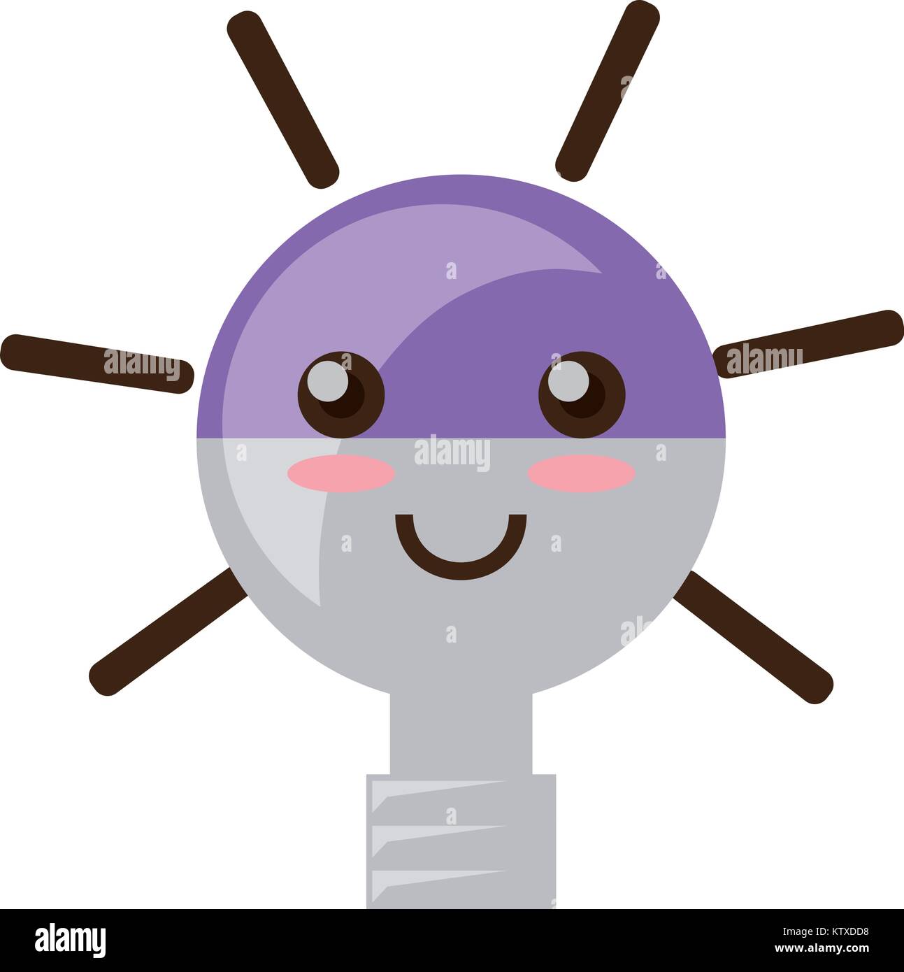 kawaii light bulb Stock Vector Image & Art - Alamy