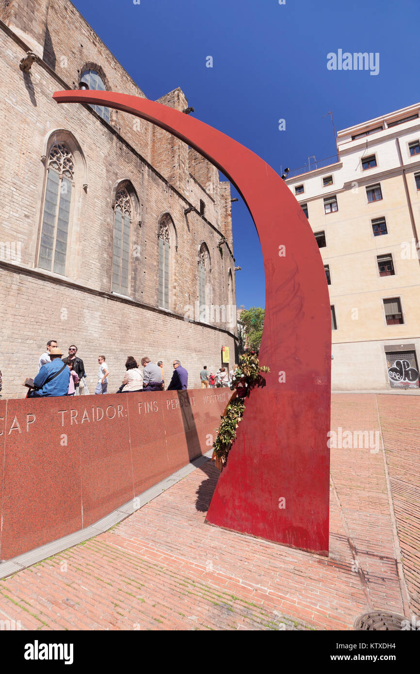 Santa Maria del Mar church, Gotik, El Born, La Ribera, Barcelona, Catalonia, Spain, Europe Stock Photo