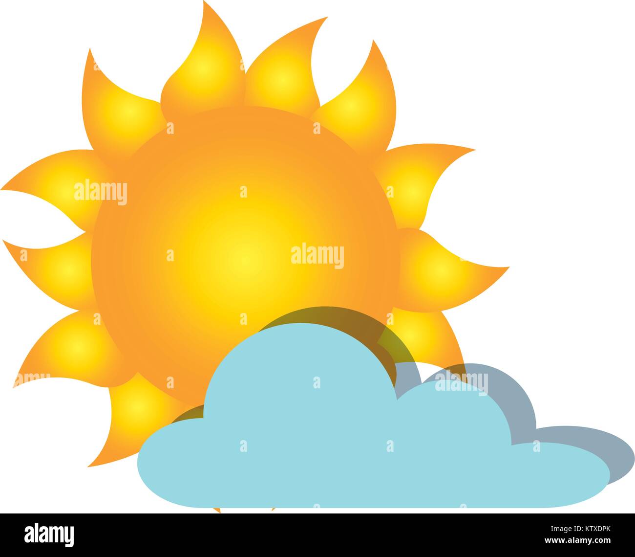 summer sun with clouds Stock Vector Image & Art - Alamy