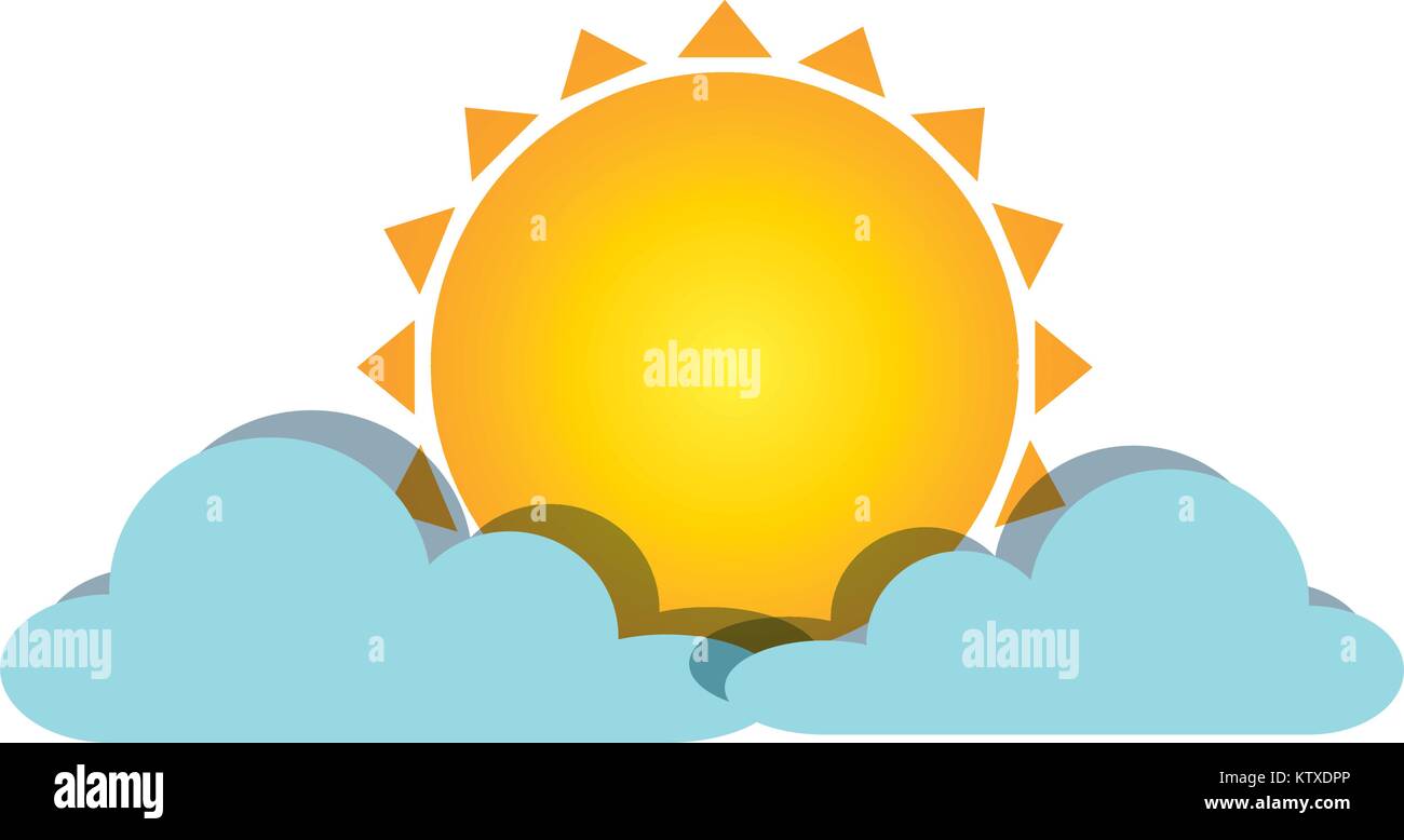 summer sun with clouds Stock Vector Image & Art - Alamy
