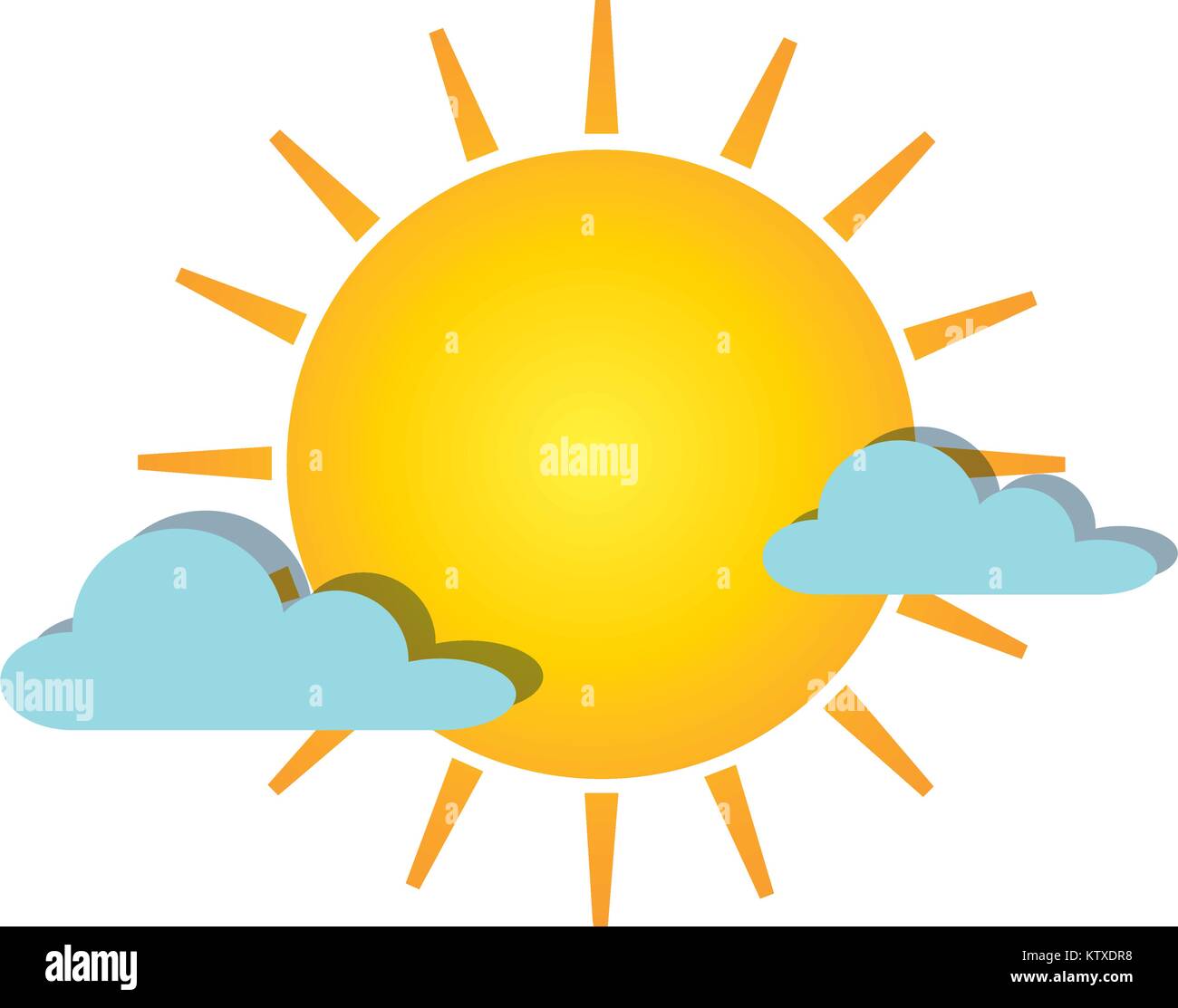 summer sun with clouds Stock Vector Image & Art - Alamy