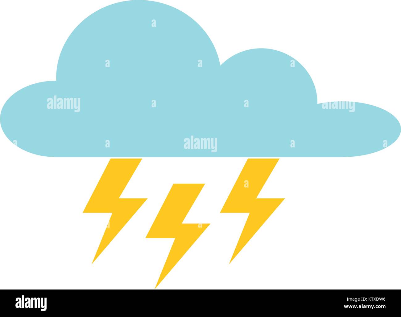 weather cloud with thunders rays Stock Vector Image & Art - Alamy