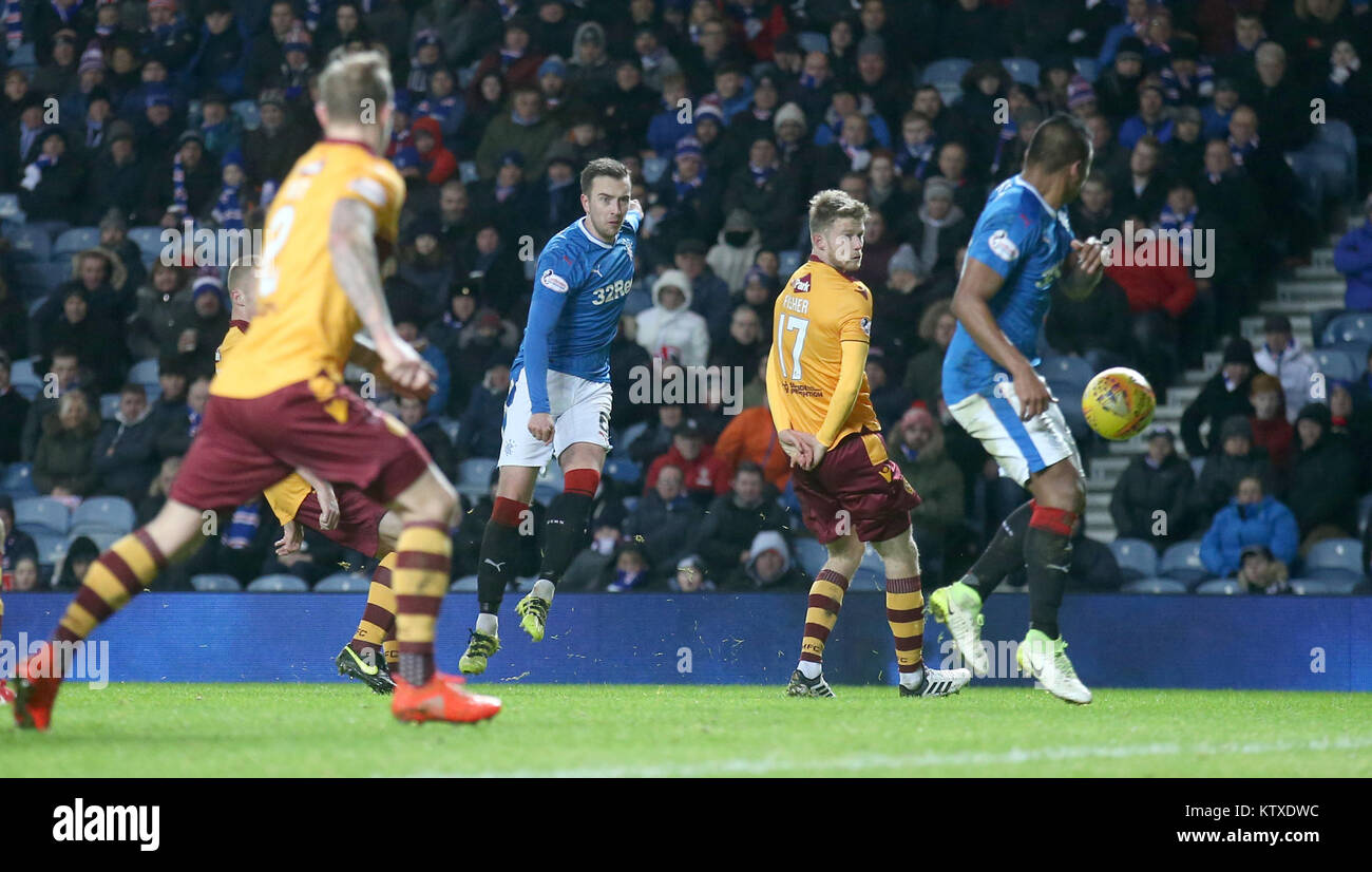 Rangers' Danny Wilson scores his side's first goal of the game during ...