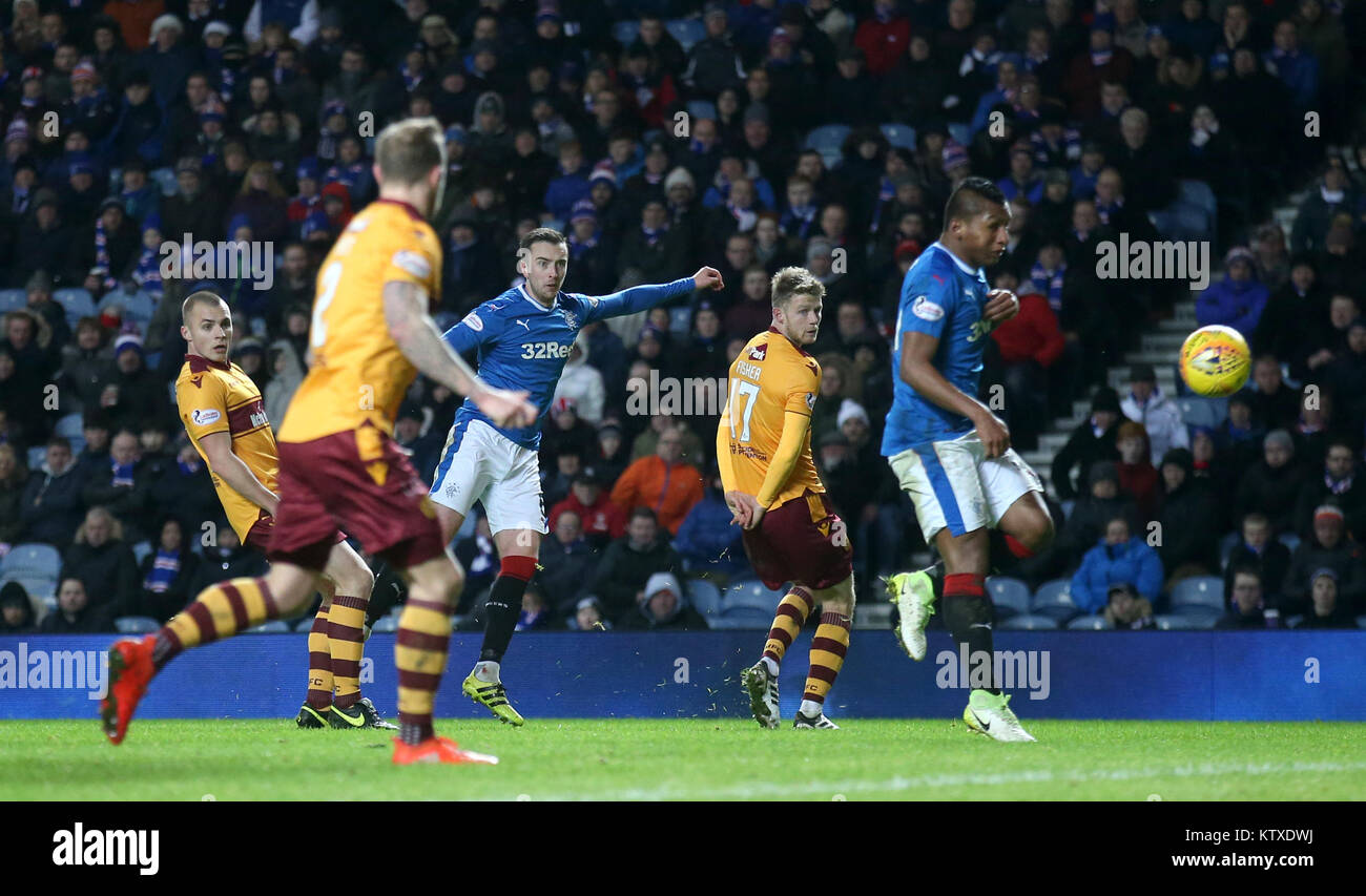 Rangers' Danny Wilson scores his side's first goal of the game during ...