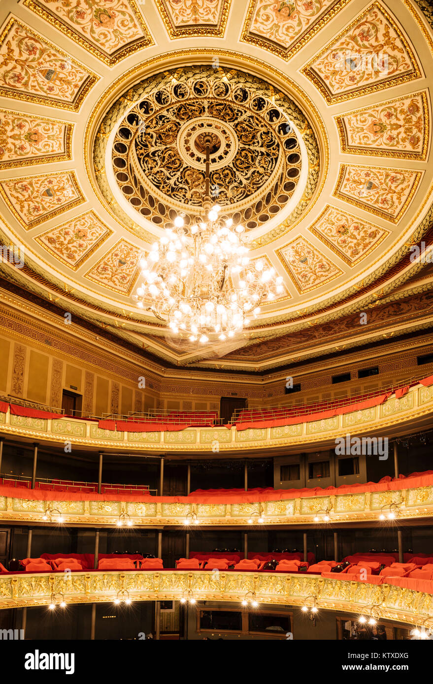 Interior of Latvian National Opera Building, Riga, Latvia, Baltic ...