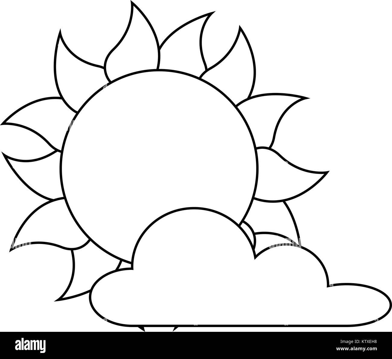 summer sun with clouds Stock Vector Image & Art - Alamy