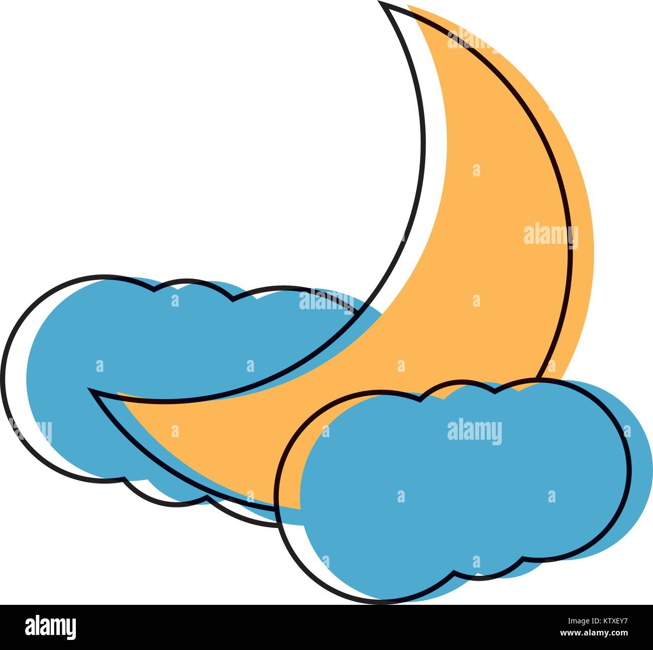 moon and clouds icon Stock Vector Image & Art - Alamy