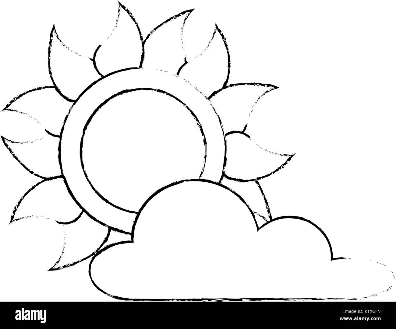 summer sun with clouds Stock Vector Image & Art - Alamy