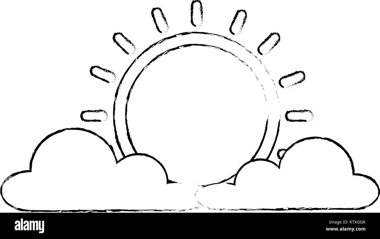 summer sun with clouds Stock Vector Image & Art - Alamy
