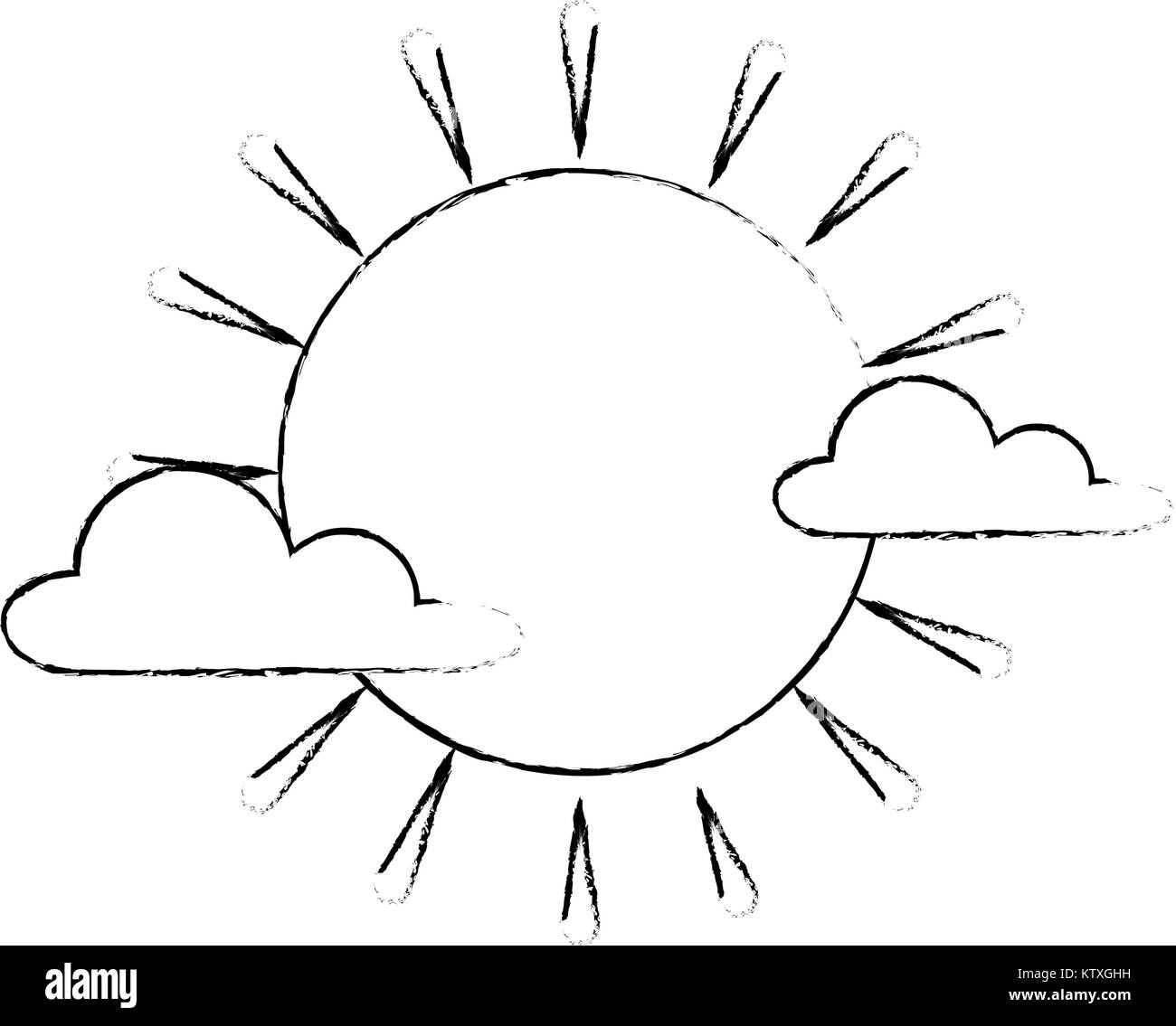 summer sun with clouds Stock Vector Image & Art - Alamy