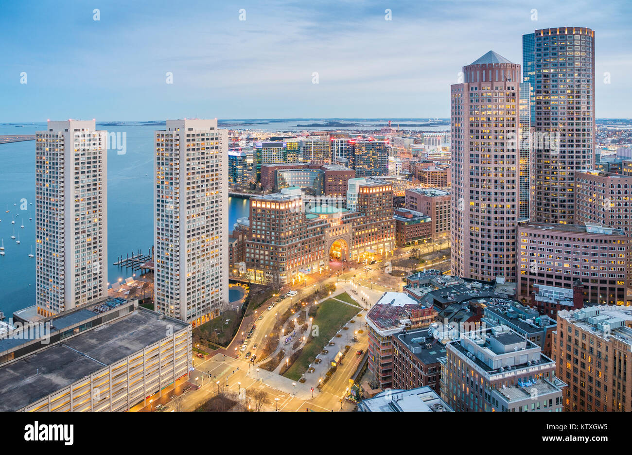 Boston Harbor in MA, USA. Stock Photo